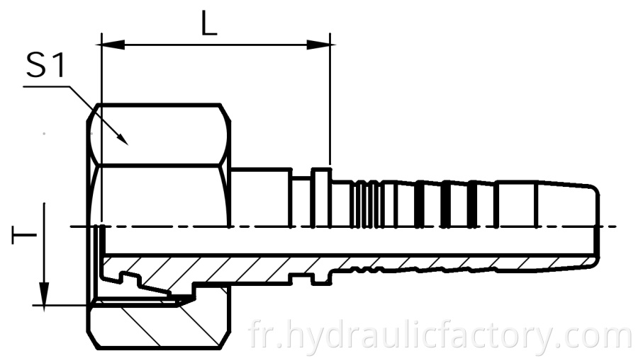 Metric Female 24 Degree Cone Fittings Drawing